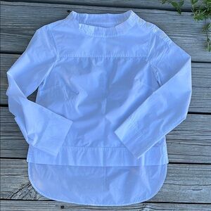 J.Crew White Button-Shoulder Shirt